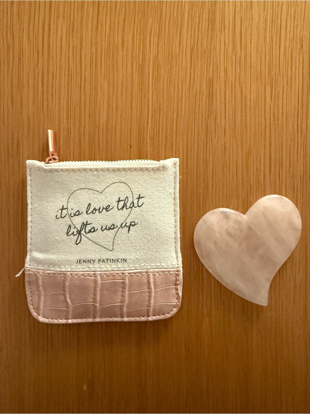 Jenny Patinkin Uplifting Gua Sha Heart pouch set - NEW